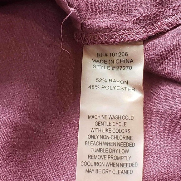 Soft Surroundings Tunic Womens Ruffle Tiered Hem Shirt Purple Size Large Rayon - Picture 7 of 8